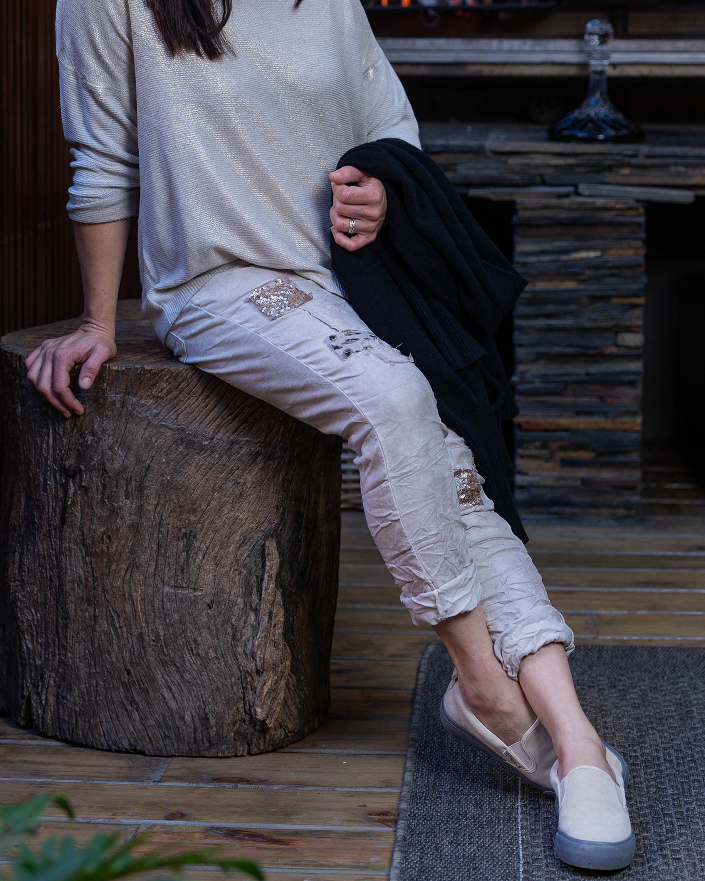 Simply The Best Pants Drawstring Pants | Beige