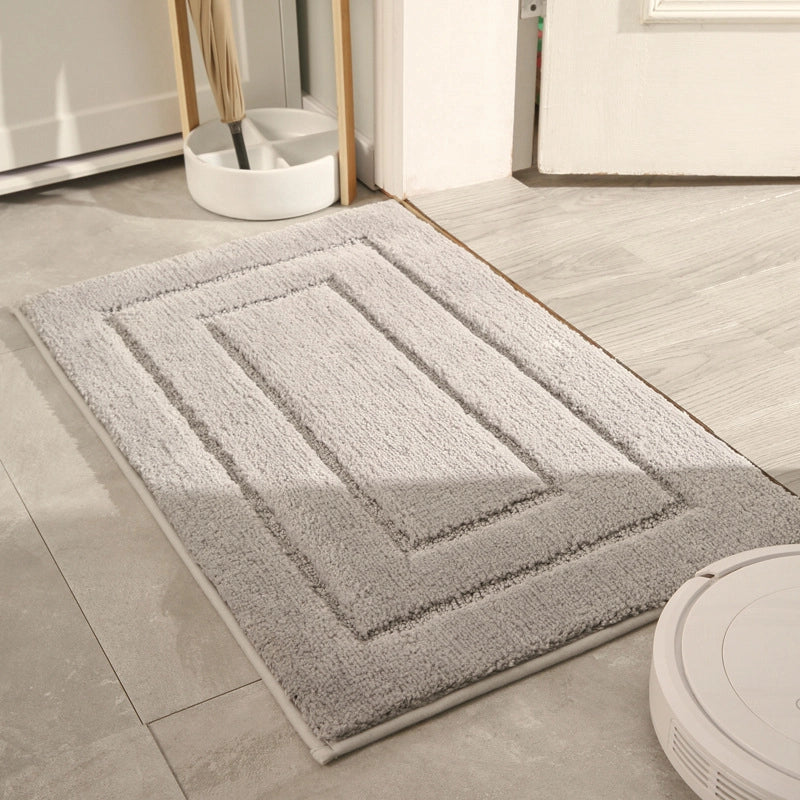 Casual Solid Color Polyester Floor Mat Bathing