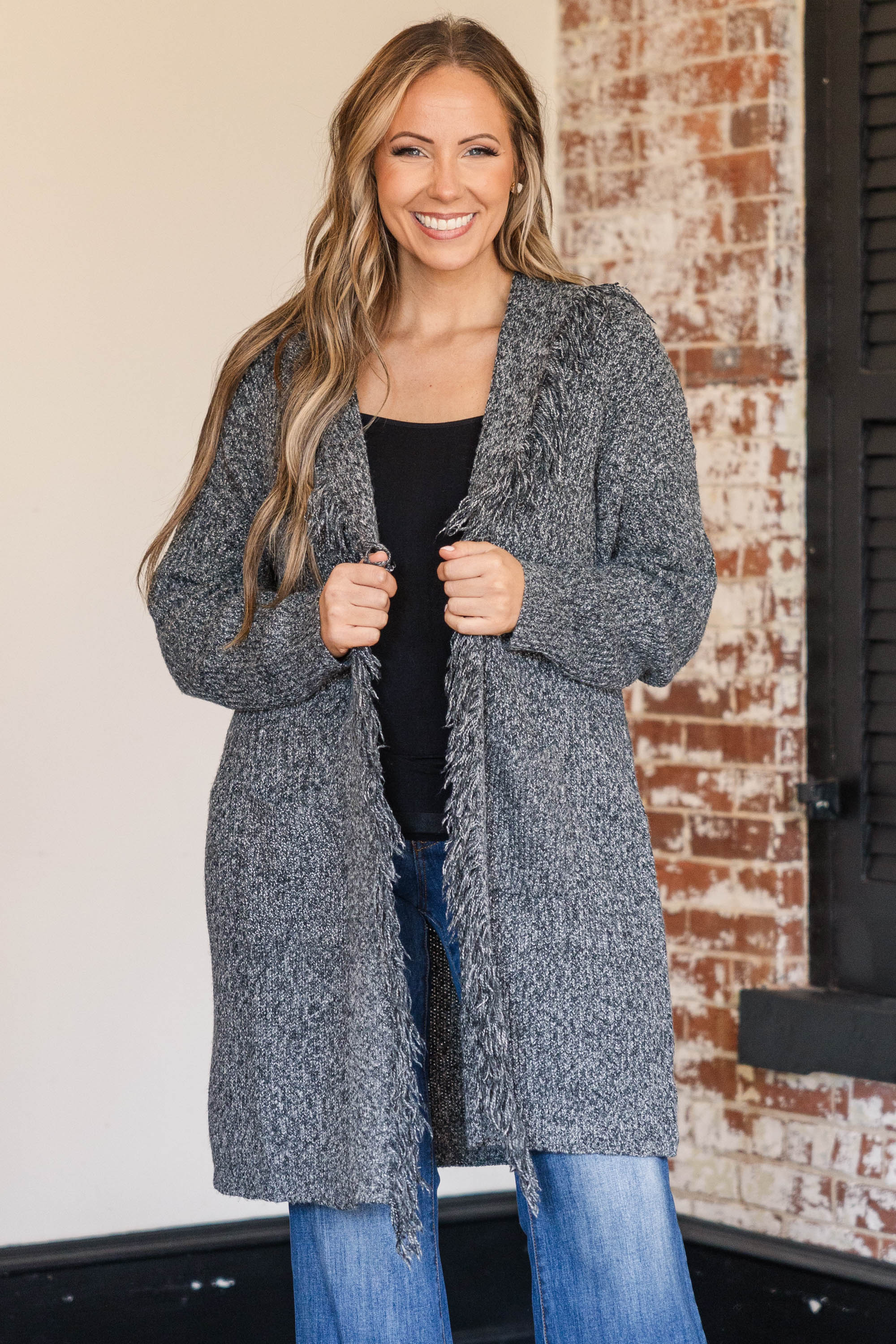 Always Be You Cardigan. Charcoal
