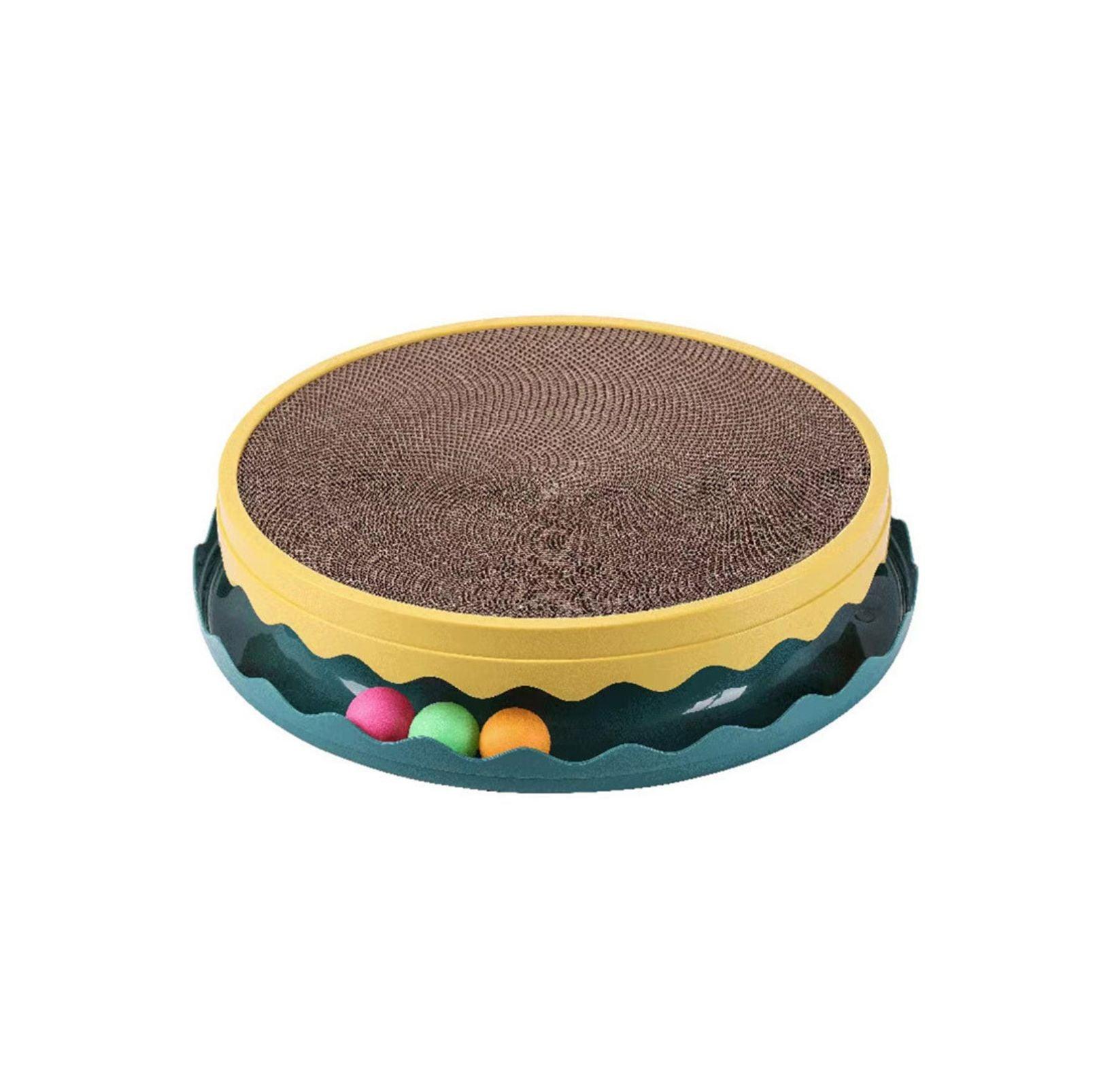 Double-Layer Cat Scratcher with Trackballs & Detachable Core