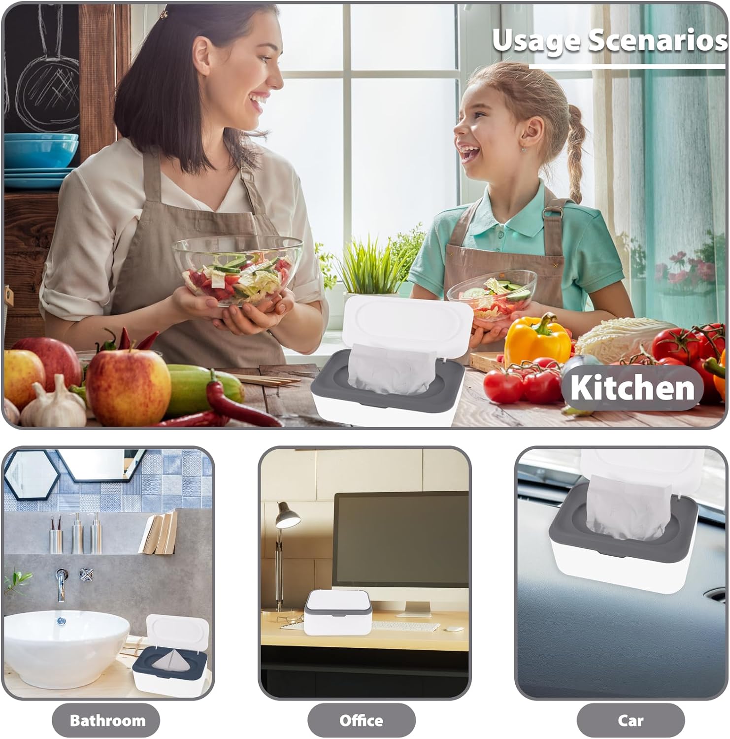 Wipes Dispenser Holder Tissue Storage Box Case With Lid. Wet Wipes Tissue Box