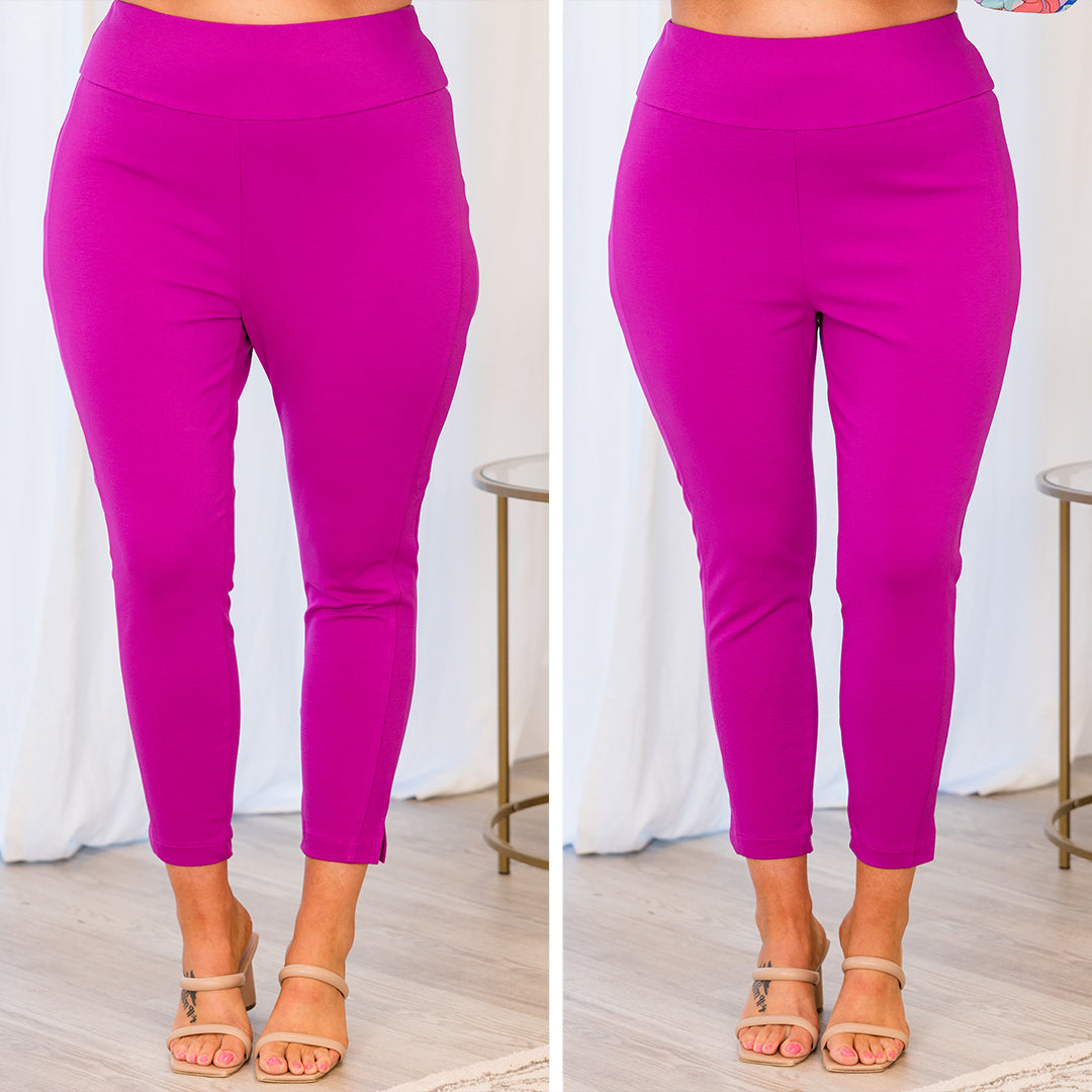 Strut Your Style Pants. Spring Magenta