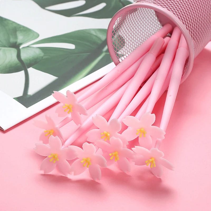 Lovely Flower shaped Gel-Pen (Random Design)