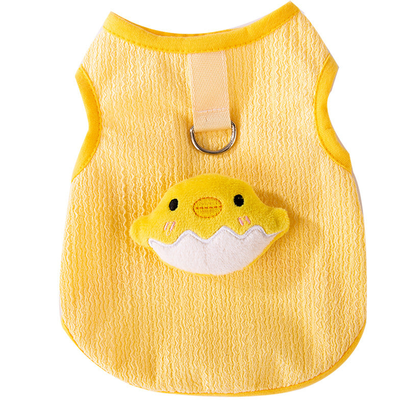 Chicken Duck Pattern Dog Harness Vest