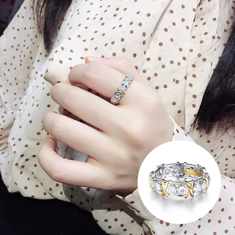 Cross Full Moissanite Diamond Ring