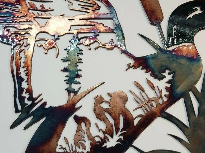Wild Duck Metal Decorative Pendant