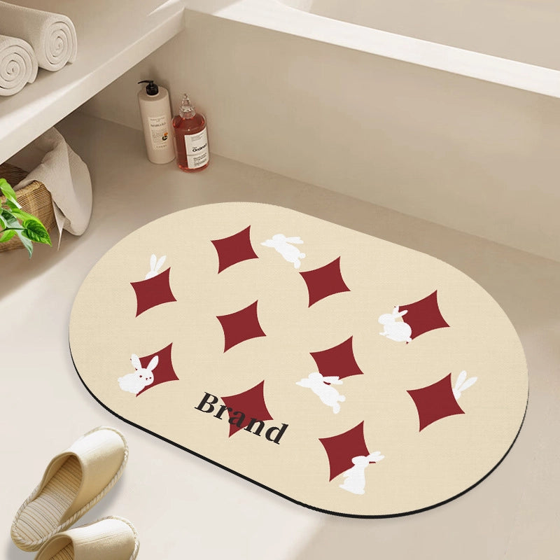 Casual Elegant Geometric Heart Shape PVC Carpet Bathing