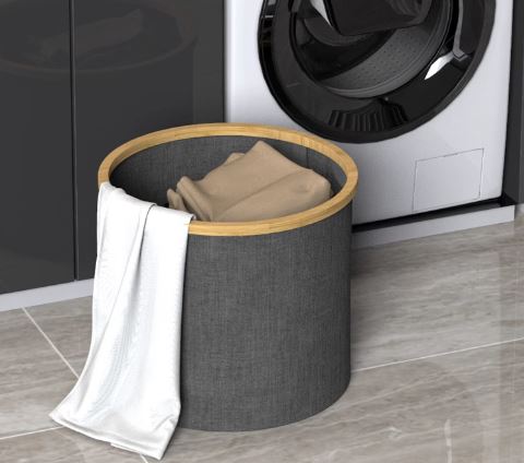 Bamboo Laundry Hamper Basket with Lid and Handle
