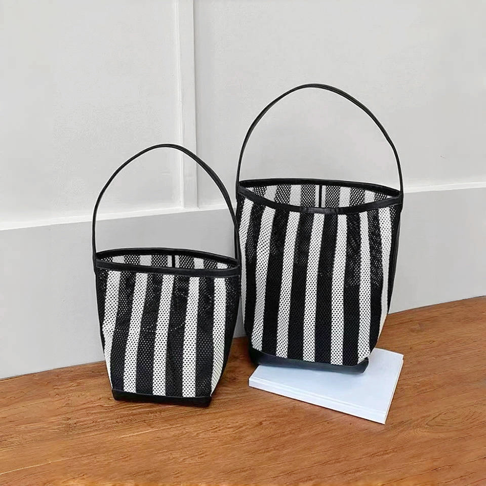 Woven Raffia Bucket Bag