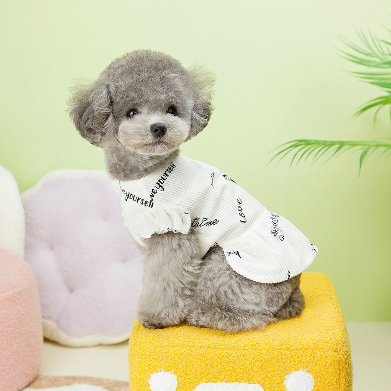 Bear Letter Printed Dog Dress Harness