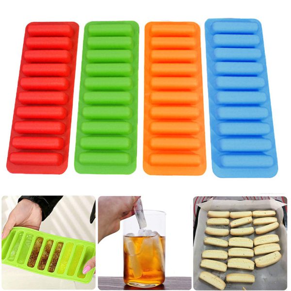 Grids Stick Shape Ice Tray for Home. School and Summers