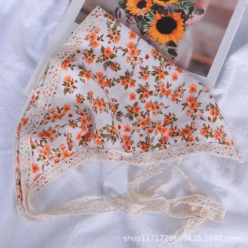 Women's Casual Sweet Ditsy Floral Polyester Lace