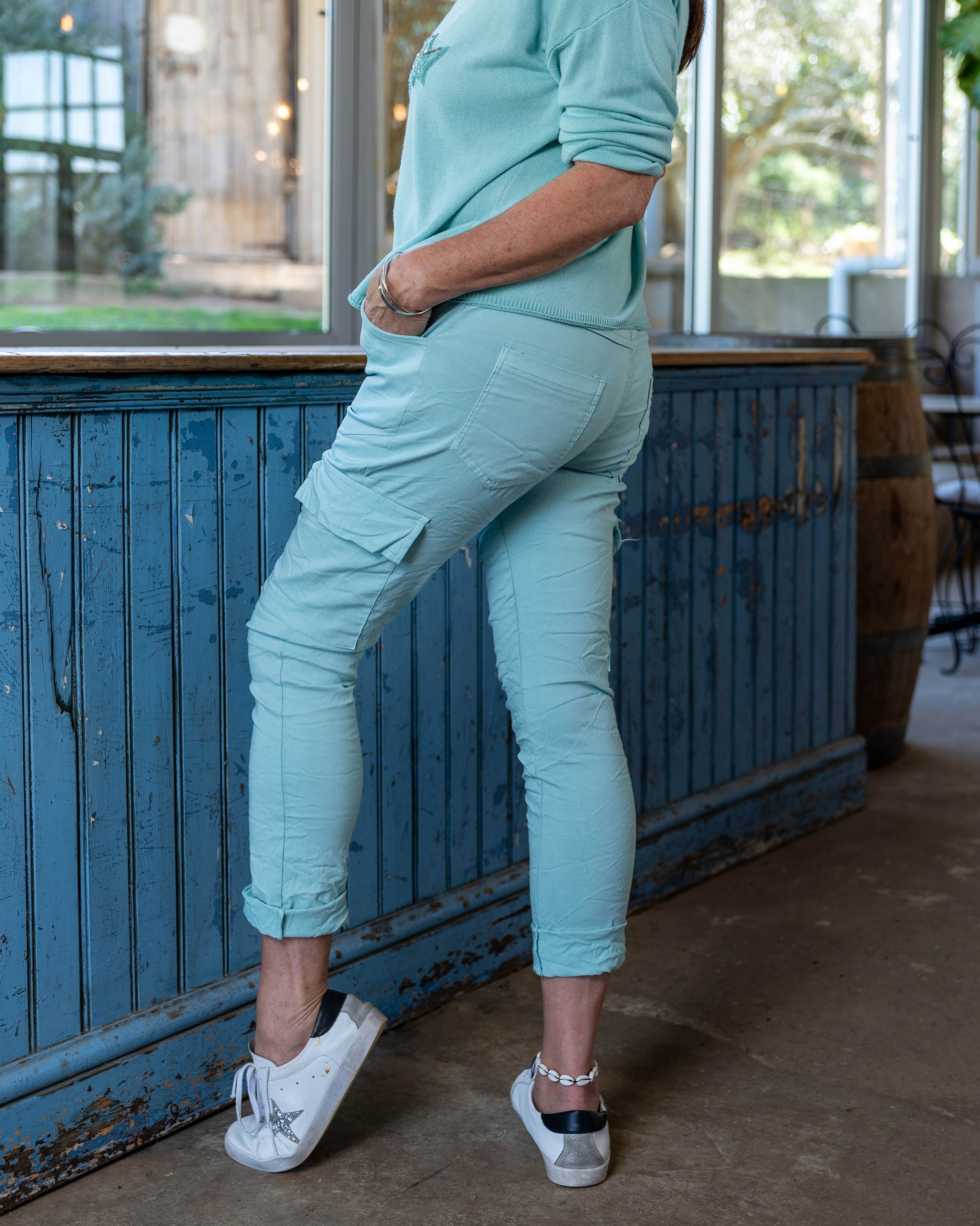 All I Need Drawstring Pants | Aqua
