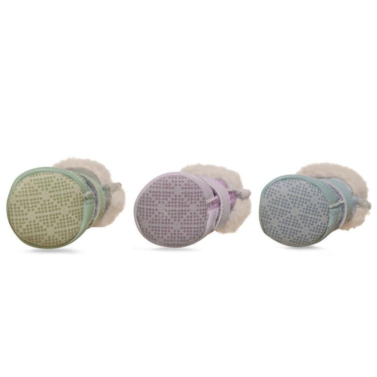 4pcs Warm Furry Dog Snow Boots