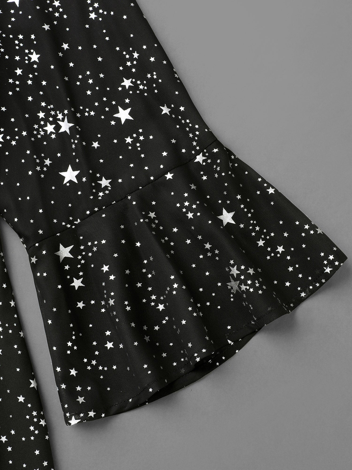 Glitter Star Flutter Sleeve Chiffon Dress