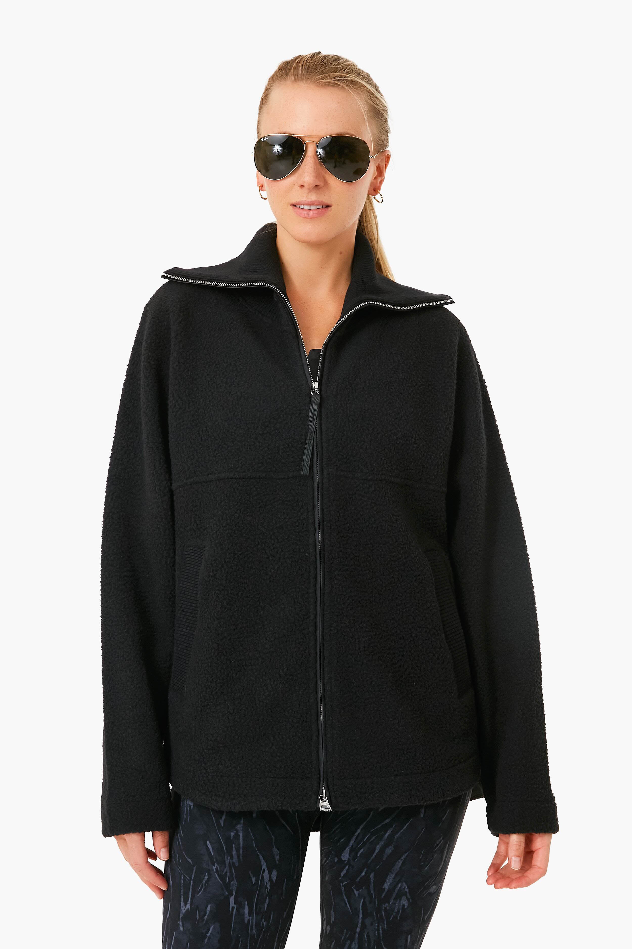 Black Olivia Fleece Jacket