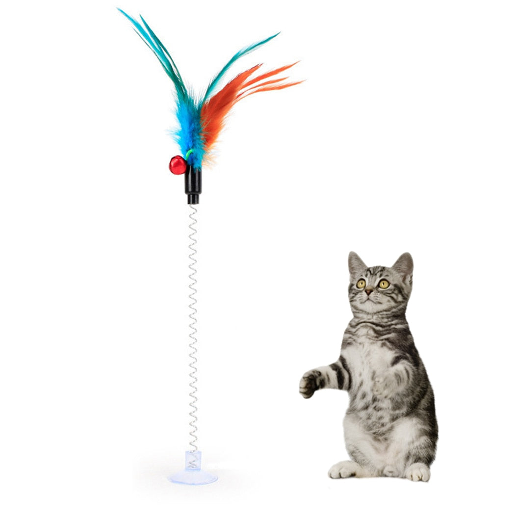 Spring Toy Feather For Cats