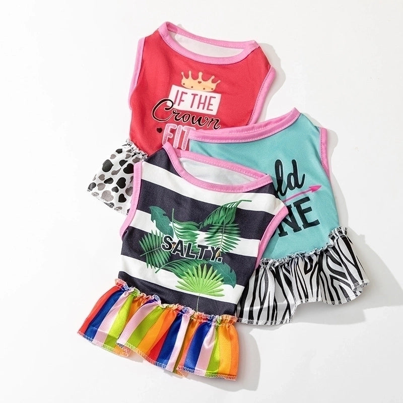 Casual Polyester Letter Tree Pet Clothing