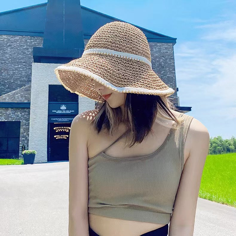 Pearl Foldable Straw Hat