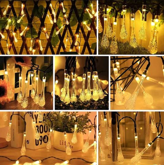 20 Led Water String Lights Battery + USB Option