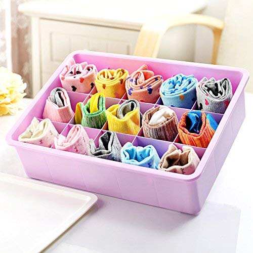 Box Drawer Organizer. 15 Compartment Plastic Storage Drawer Organizer