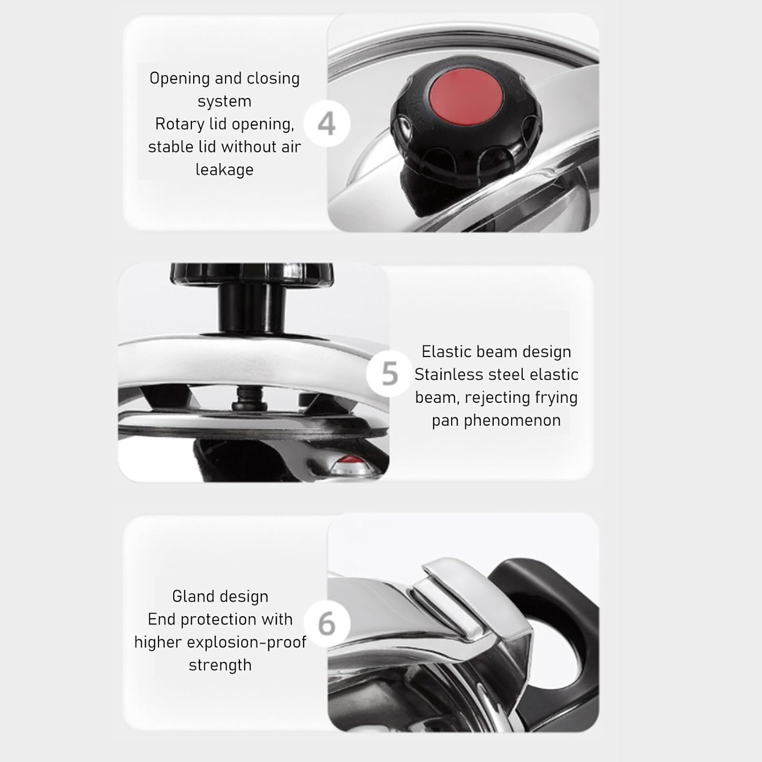 Pressure Cookers, Stainless Steel Pressure Cooker Slow Cooker High Speed Stove Top Pressure Cooker Instant Fast Cooking Pot (7L)