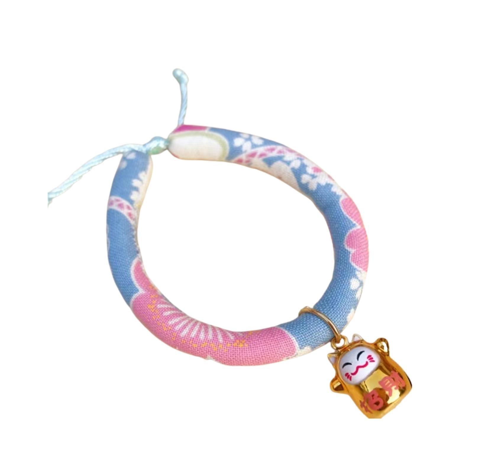 Waves And Flowers  Pet Collar