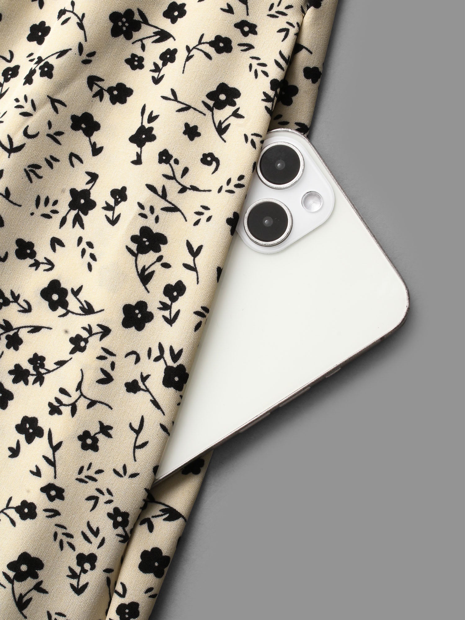 Textured Square Neck Belted Floral Jumpsuit