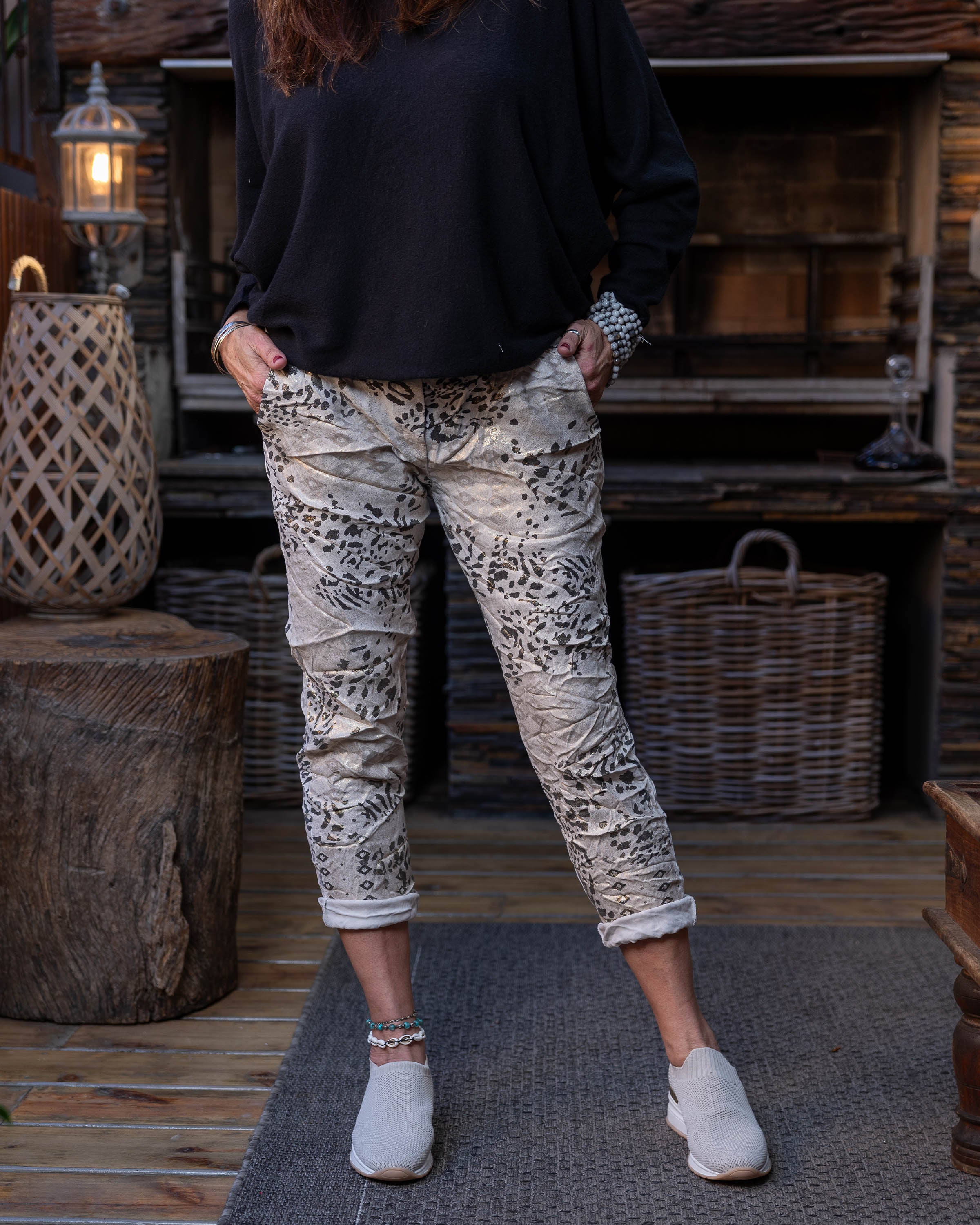 Into The Wild Drawstring Pants | Beige