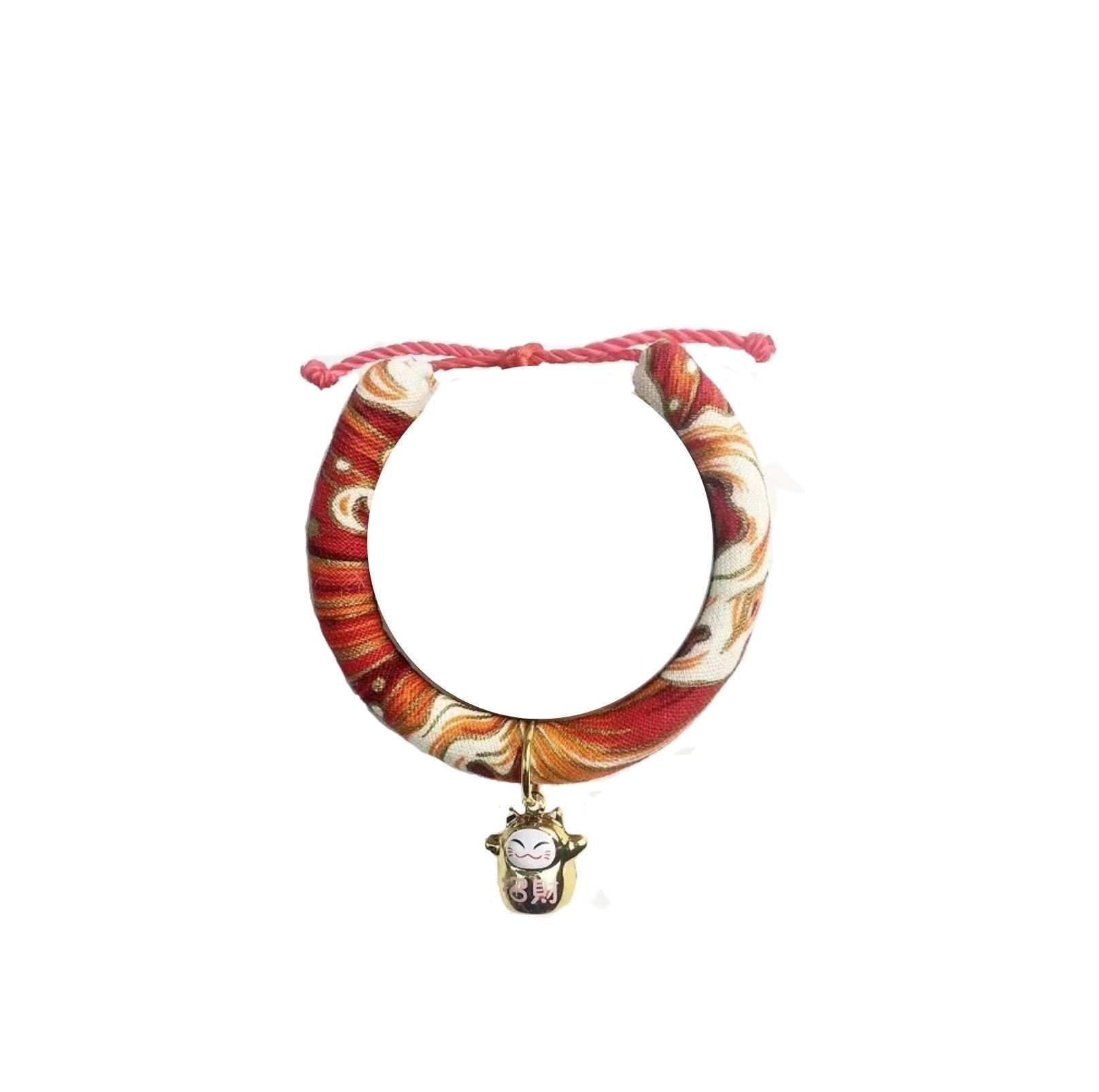 Waves And Flowers Pet Collar