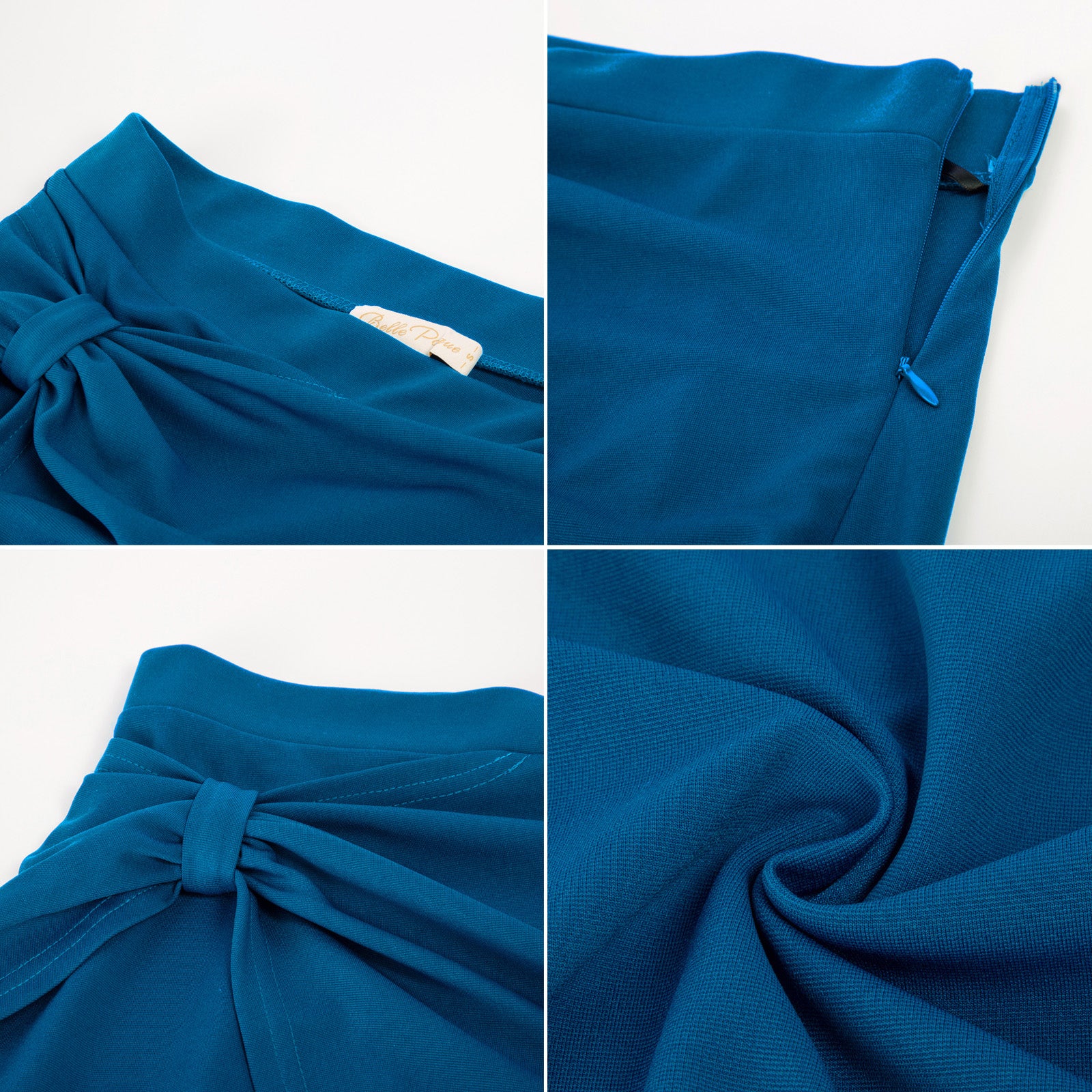 Slit Wrap Bodycon Knee Length Midi Pencil Skirt High Waisted Work Business Skirts