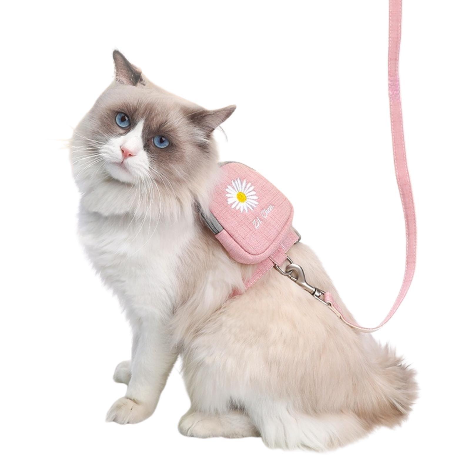 Daisy Backpack-Style Cat Harness & Leash Set