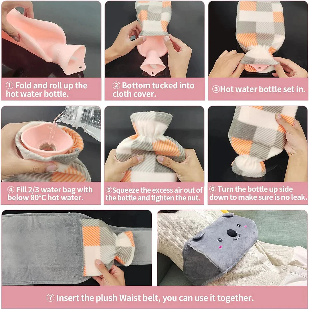 🎅Christmas Sale 49% OFF🔥Plush Refillable Hot Water Bottle Belt🎁