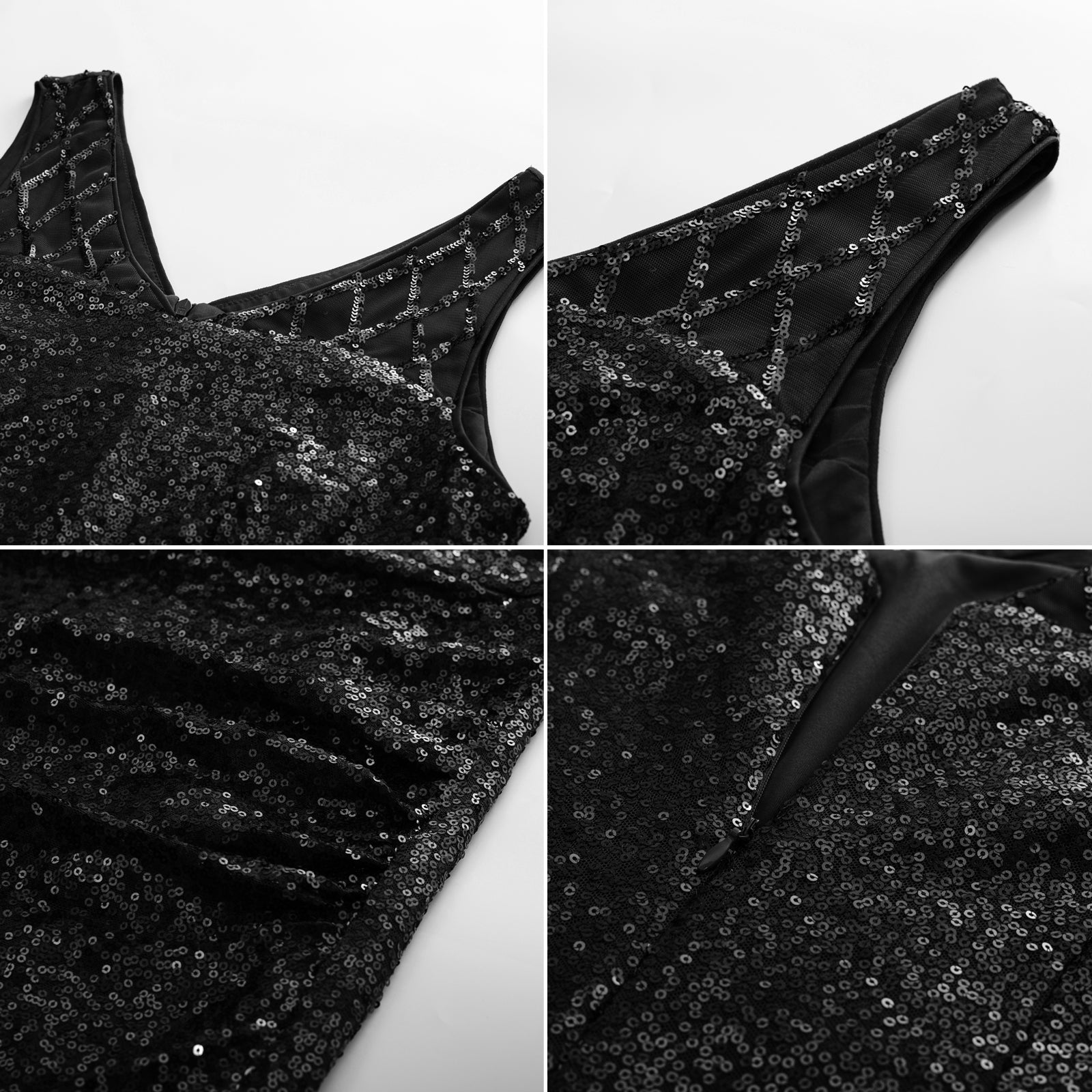 Seckill Offer⌛Sequin Dress Simple 1920s Flapper Cocktail Party Dresses