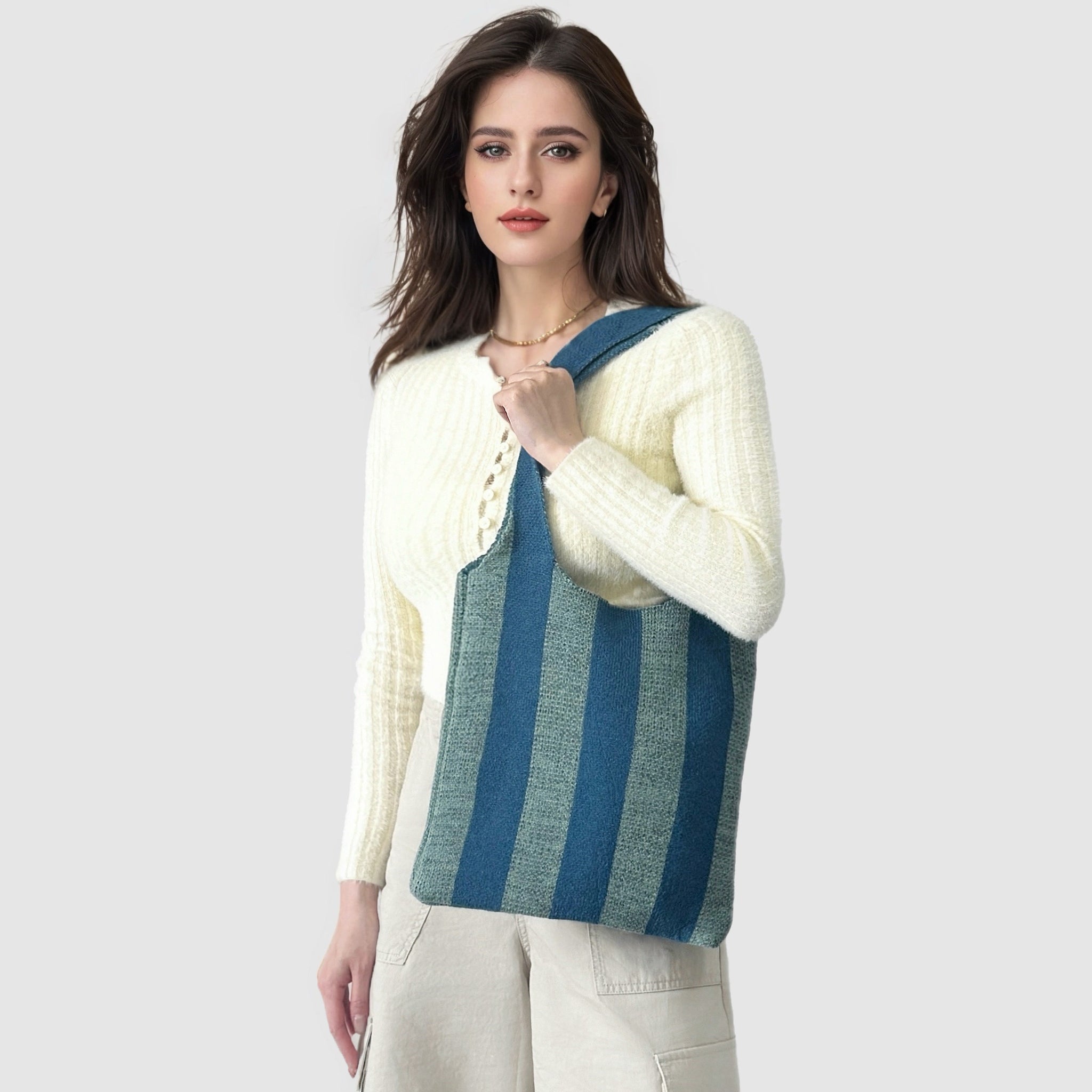 Bold Band Knit Bag