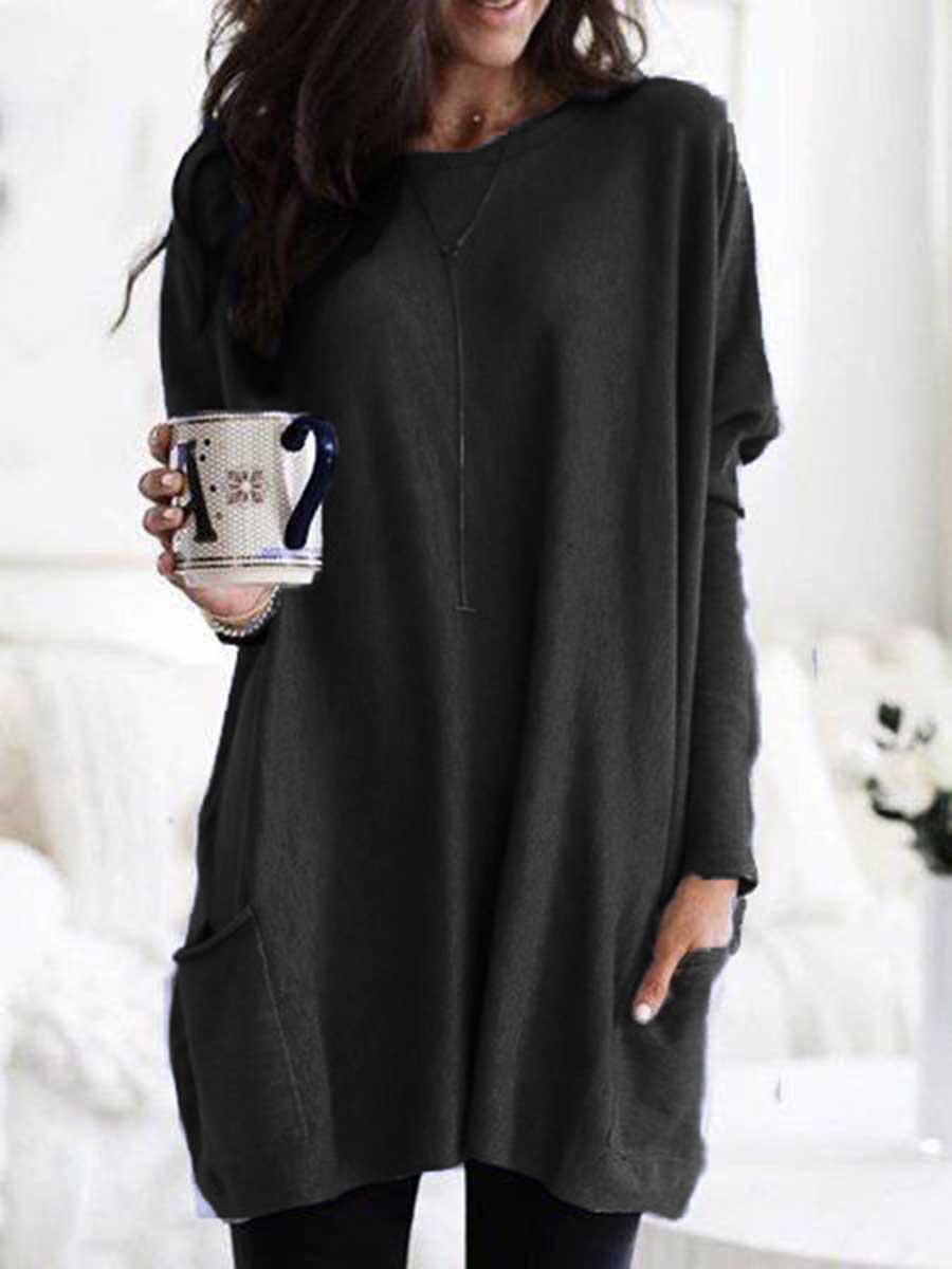 Long Sleeve Pocket T-Shirt Top