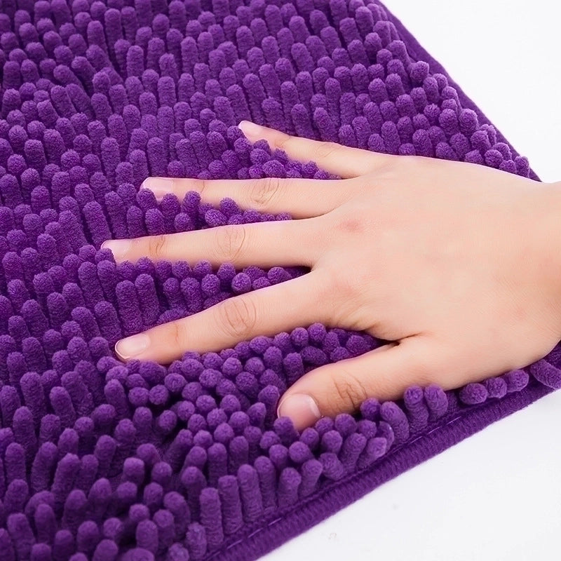 Fashion Solid Color Polyester Floor Mat