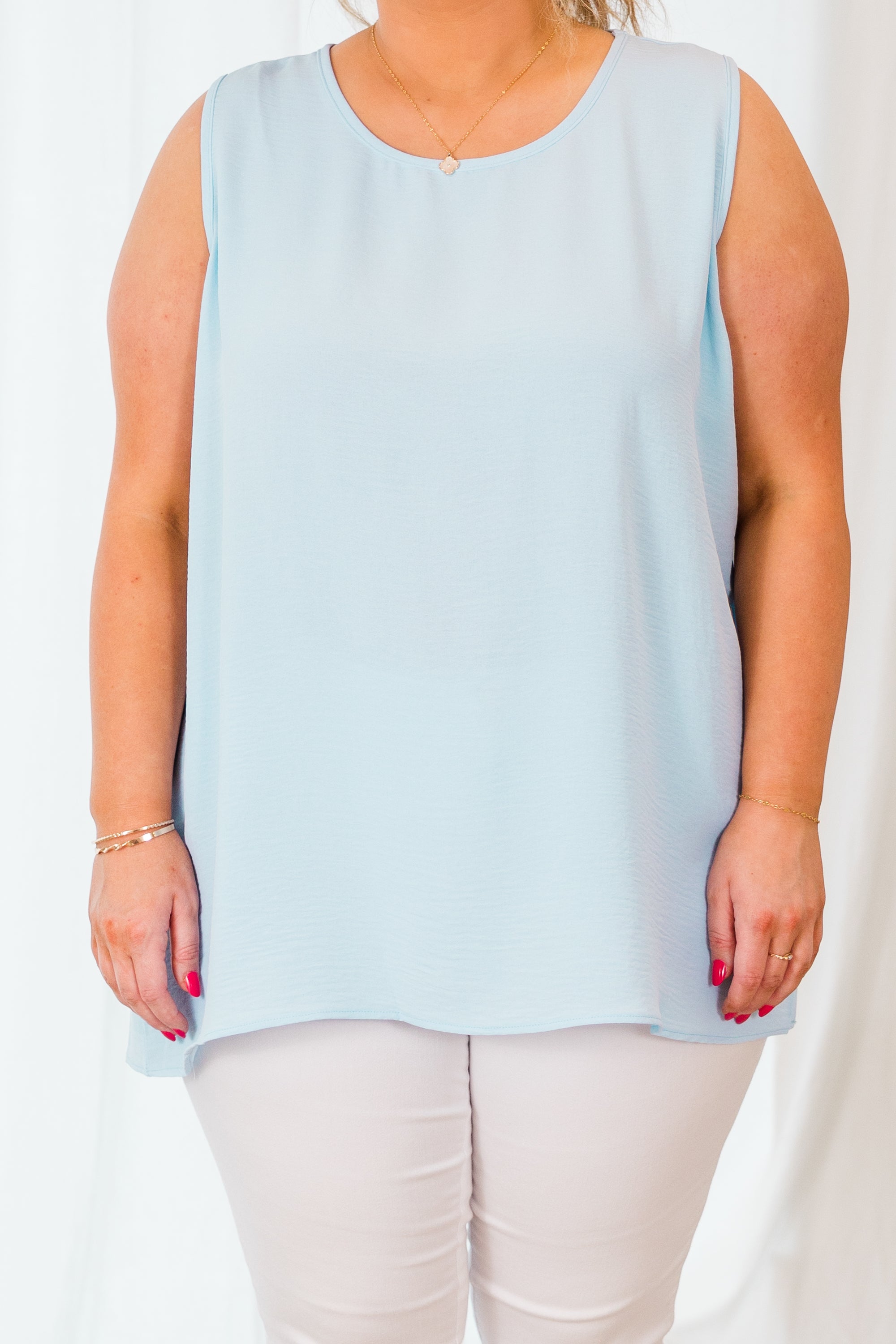 Workin' For The Weekend Top. Sky Blue