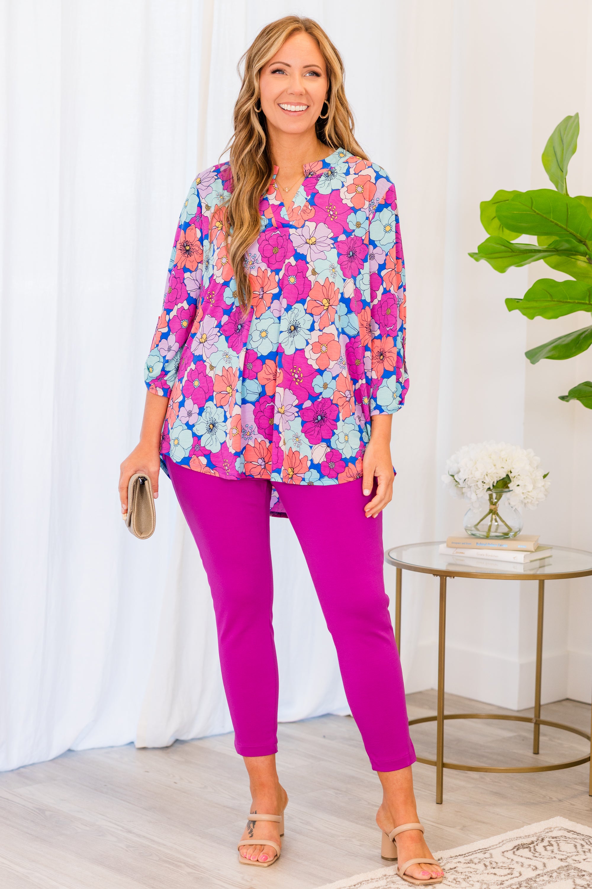 Strut Your Style Pants. Spring Magenta