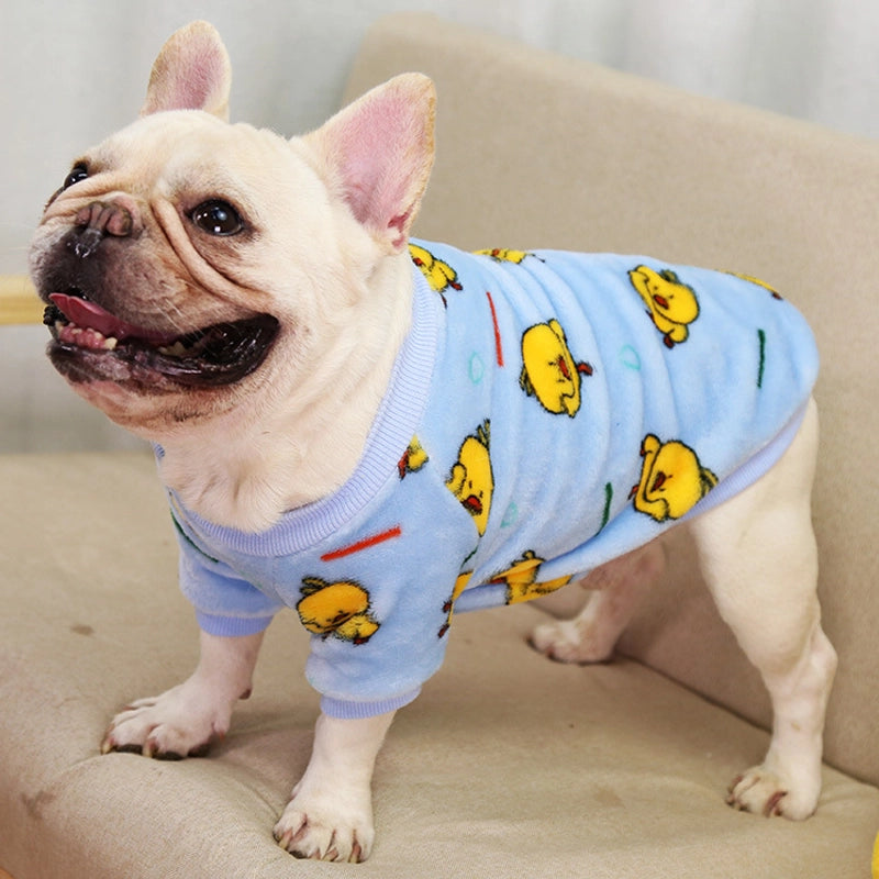 Christmas Elk Big Dog Bulldog Puppy Autumn And Winter Pet Supplies Cat Two-Leg Velvet Clothes Teddy