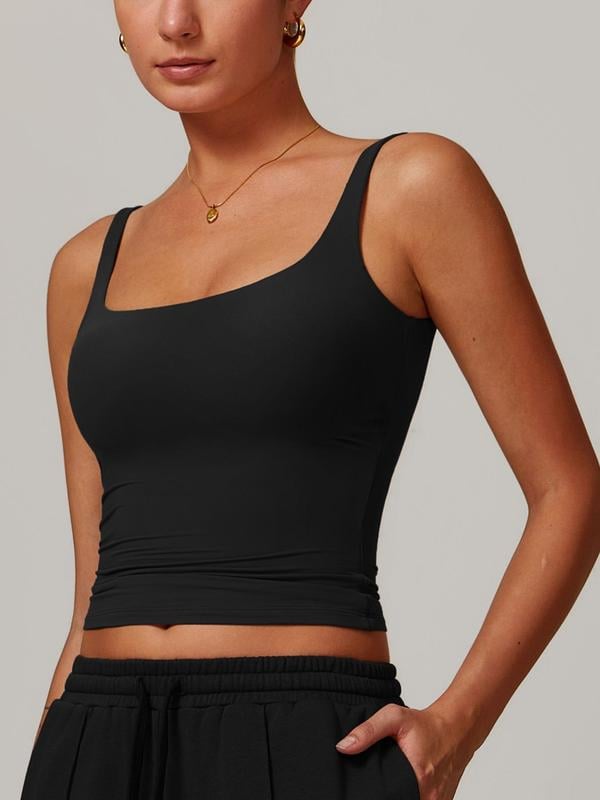 Women's Solid Color Sports Tank Top
