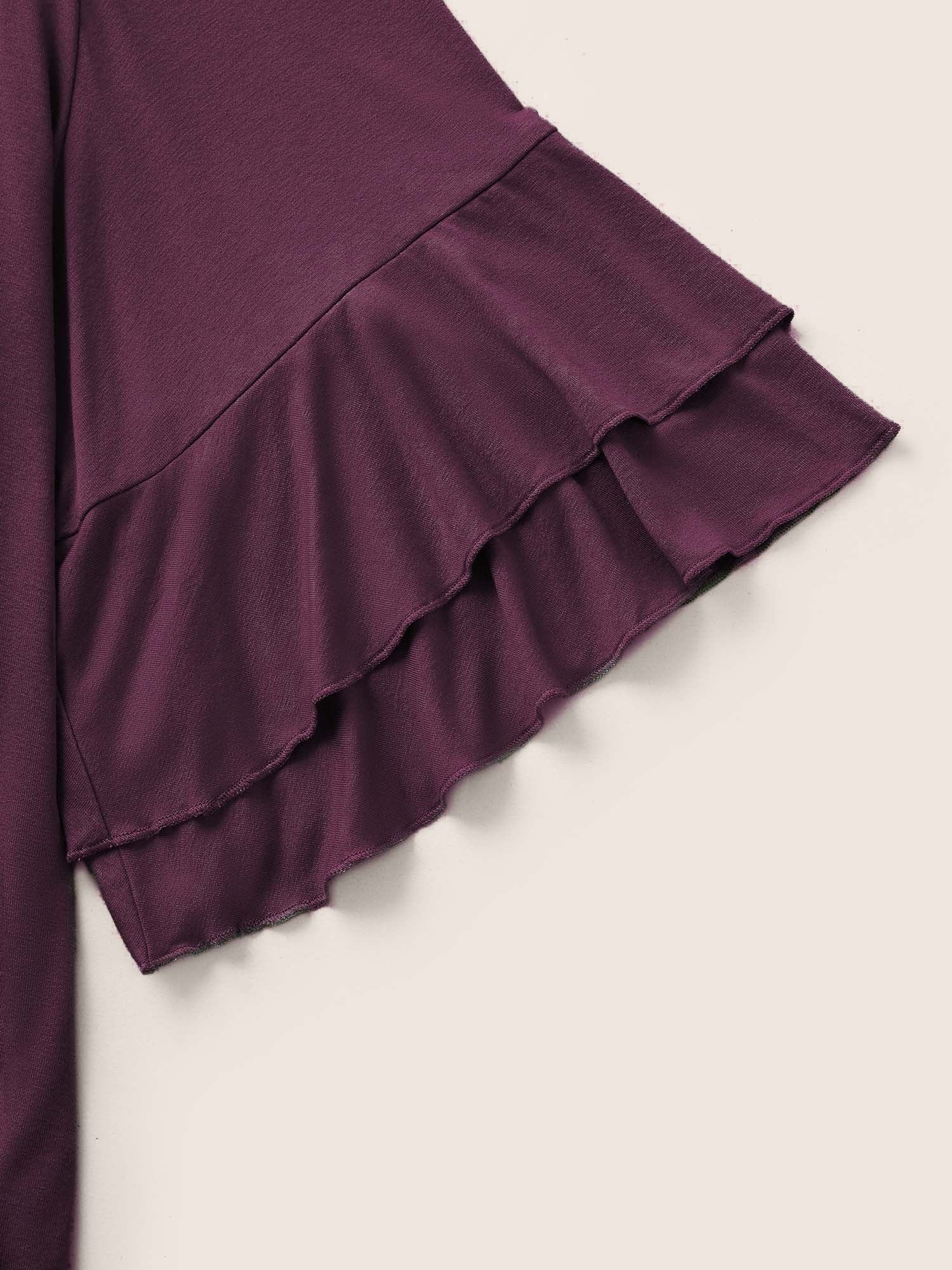 Supersoft Essentials Ruffle Layered Sleeve Pleated T-shirt