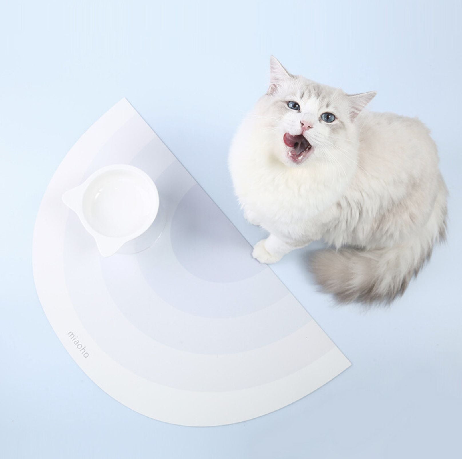 Miaoho Waterproof Semi-Circular Rainbow-Styled Pet Food Mat