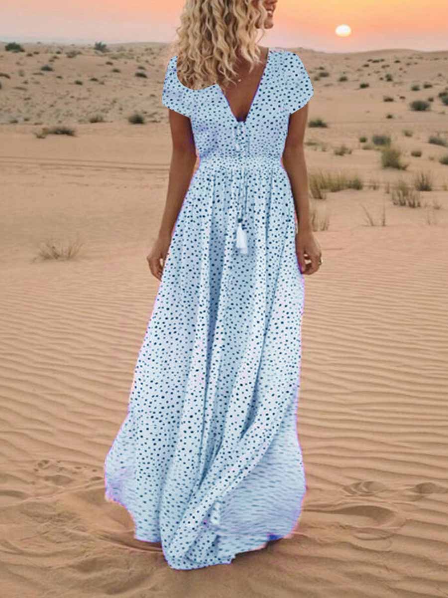 Polka Dot Bohemian Dress