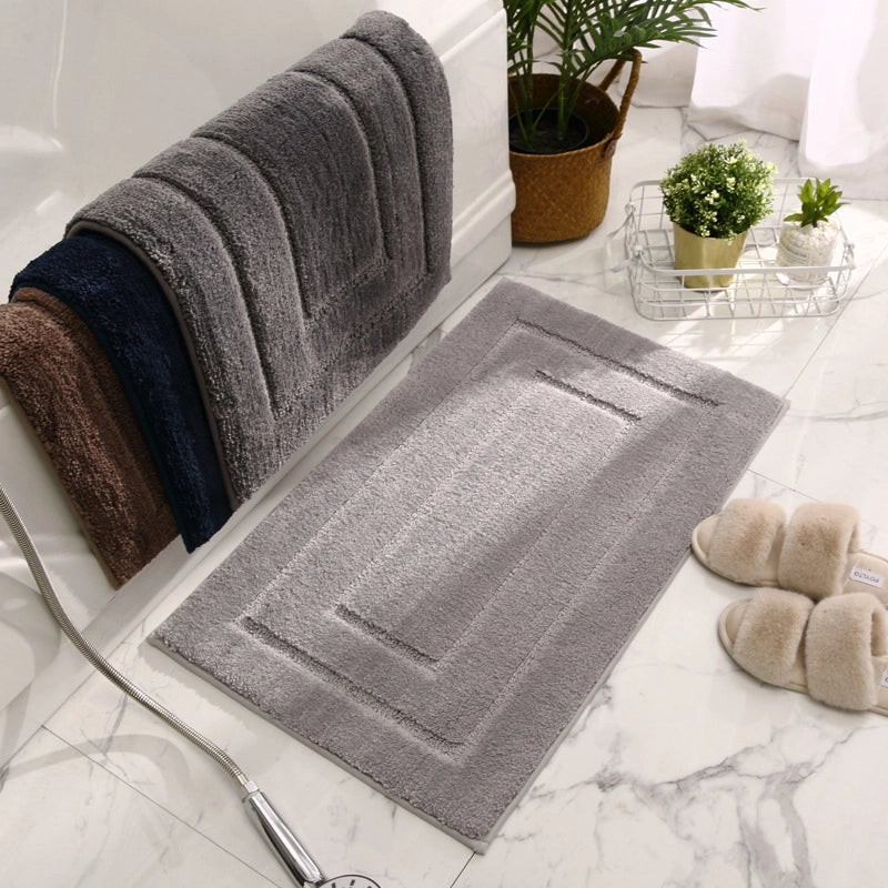 Casual Solid Color Polyester Floor Mat Bathing