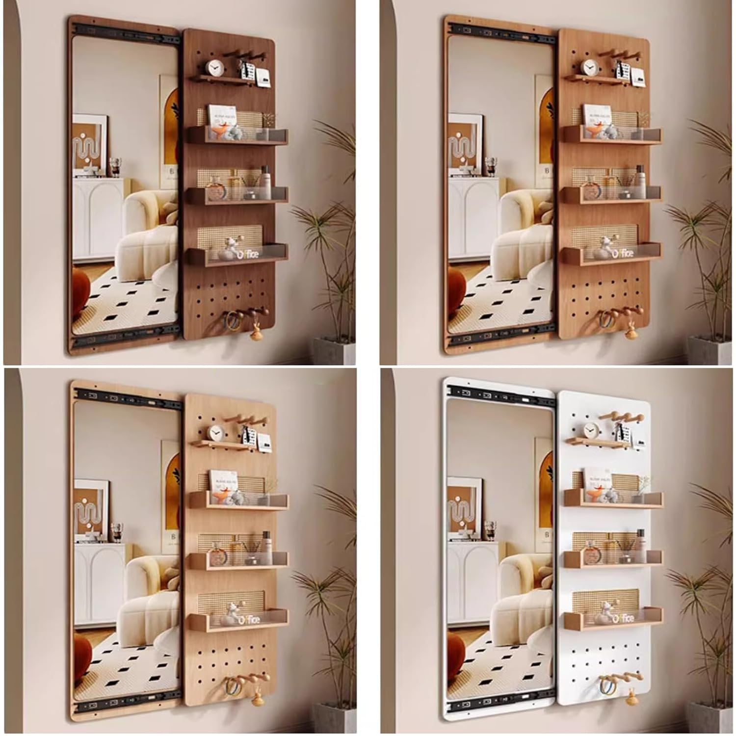 Entrance Mirror, Perforated Panel Wall Entrance Mirror