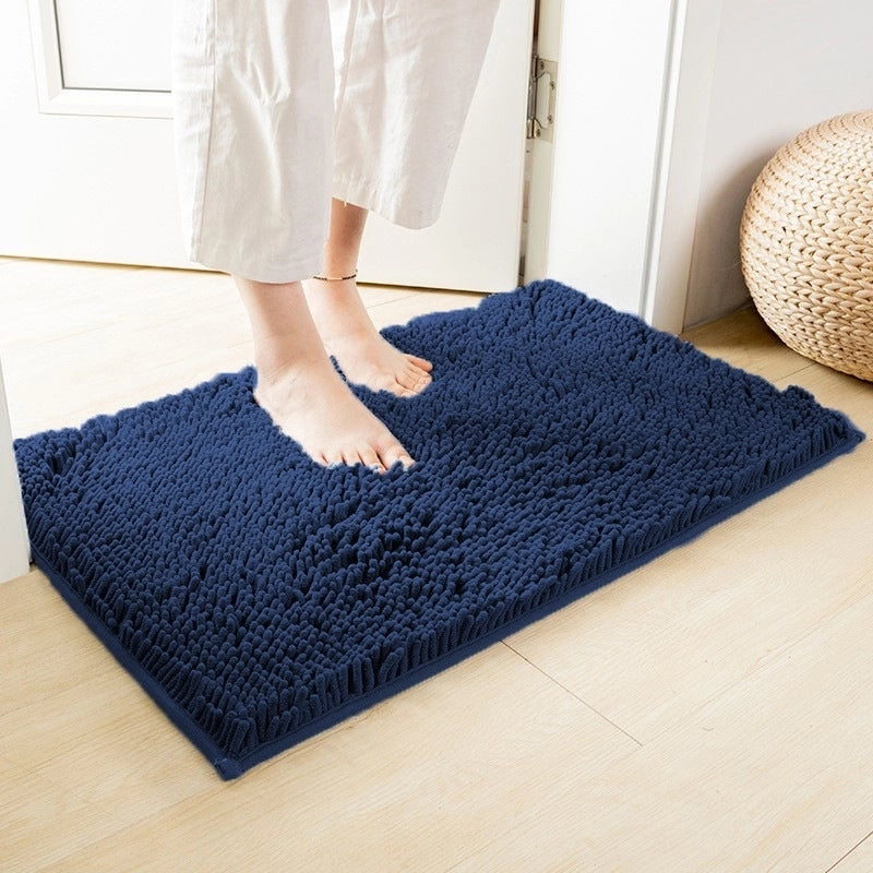 Fashion Solid Color Polyester Floor Mat