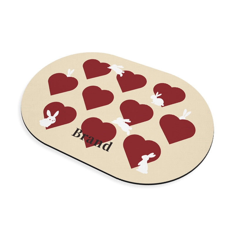 Casual Elegant Geometric Heart Shape PVC Carpet Bathing