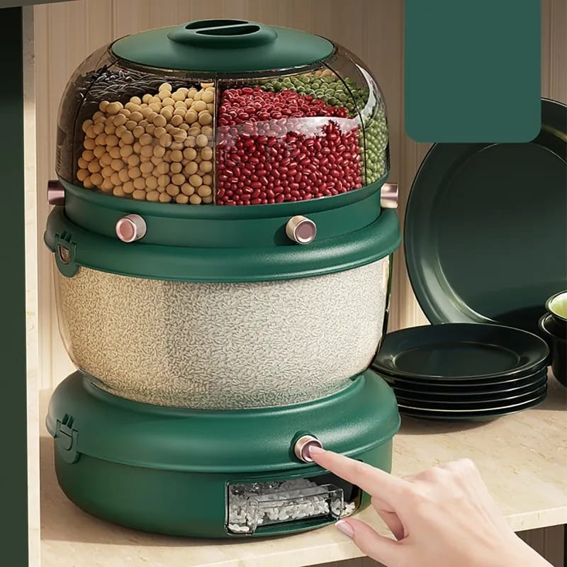 ROTATING DUAL PORTIONS 9KG CEREAL DISPENSER