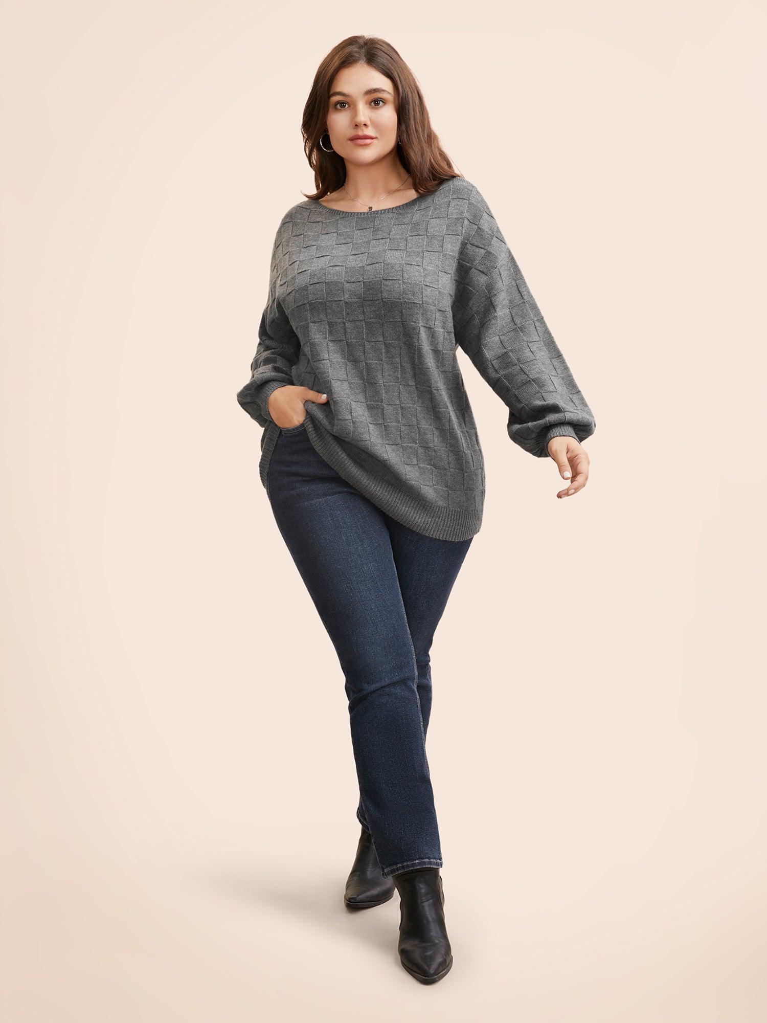 Supersoft Essentials Textured Batwing Sleeve Pullover
